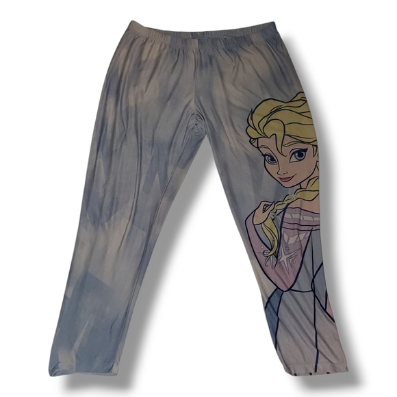 Disney Frozen Pajama Bottoms in Blue and Yellow - Picture 1 of 12